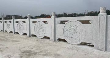 承德芝麻白河道栏杆 石材栏杆