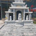 承德芝麻白中国黑石材套墓 花岗岩墓碑