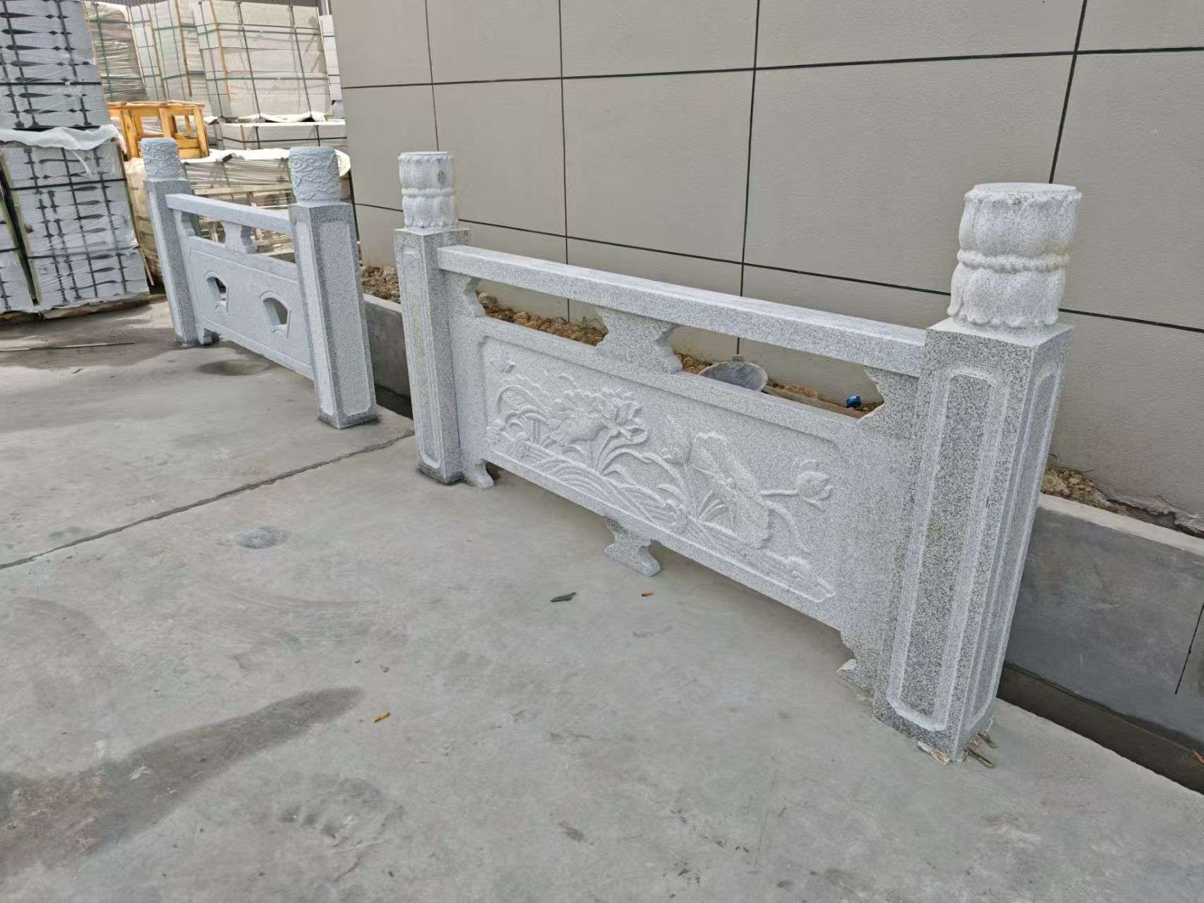 承德芝麻白河道栏杆 石材栏杆