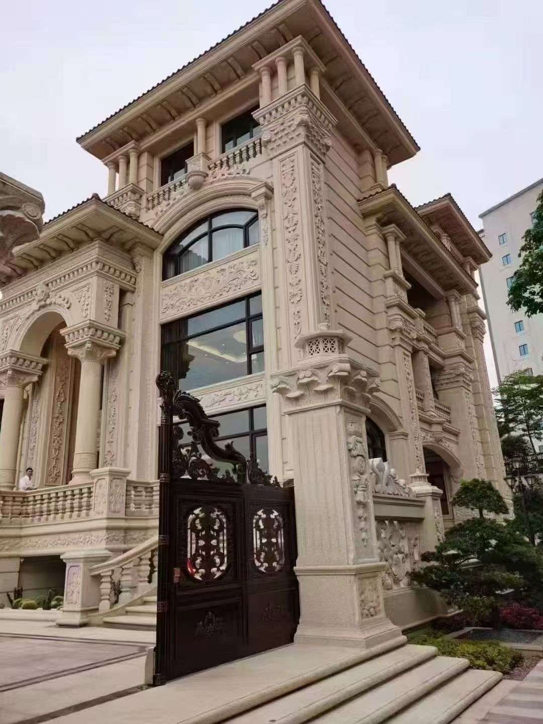 承德黄金麻别墅外墙异形定制