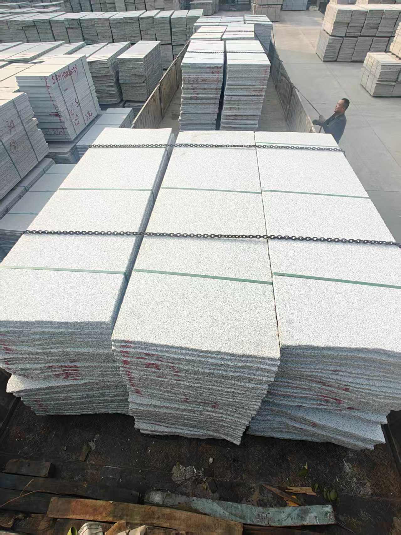 承德芝麻白毛板，石材毛板